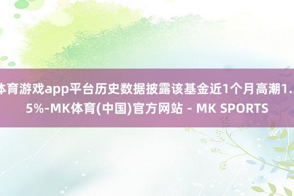 体育游戏app平台历史数据披露该基金近1个月高潮1.25%-MK体育(中国)官方网站 - MK SPORTS